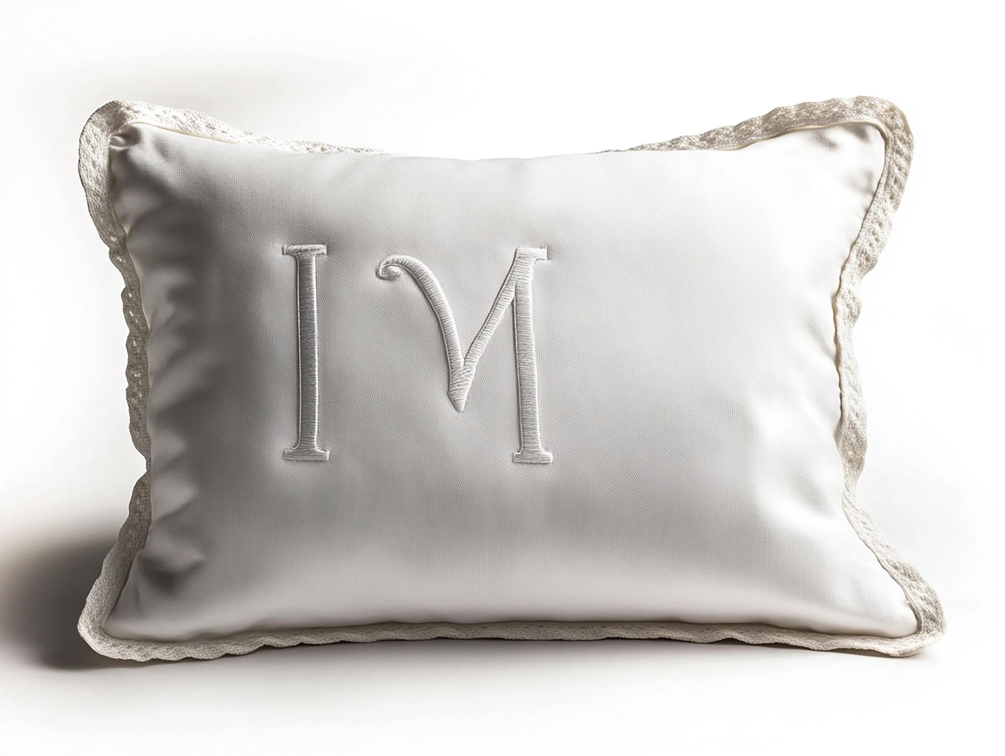 Personalizowany monogram na poduszce